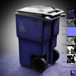 HD game-ready outdoor trash bin