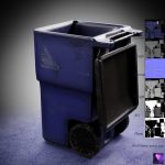 HD game-ready outdoor trash bin