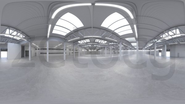 HDRI - Industrial Warehouse Interior 2 - 16384x8192