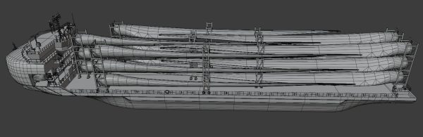 Heavy Load Carrier Ship 3D model