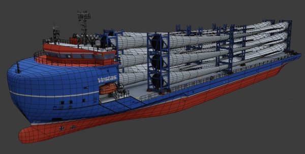 Heavy Load Carrier Ship 3D model