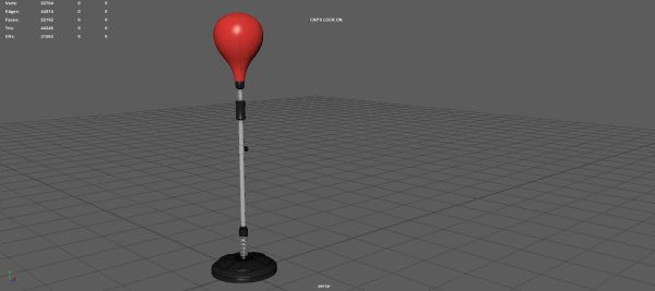 Height adjustable punching bag