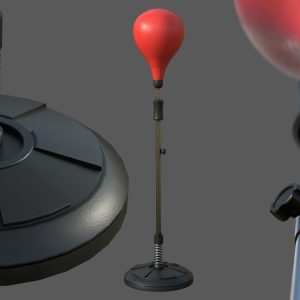 Height adjustable punching bag
