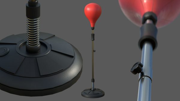 Height adjustable punching bag
