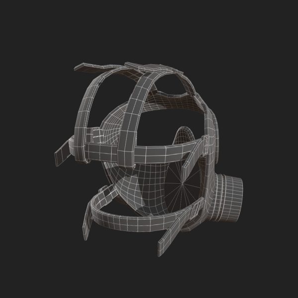 Helmet gas mask scifi military combat