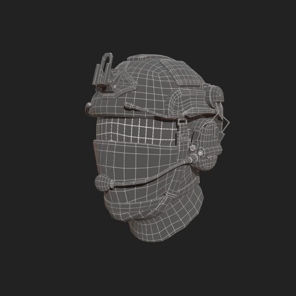 Helmet scifi military combat soldier ver 2
