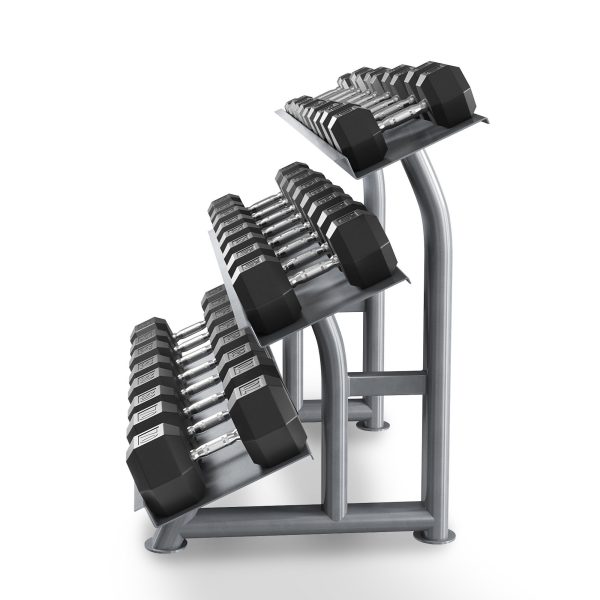 HEX DUMBBELL SET with rack