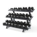 HEX DUMBBELL SET with rack