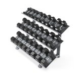 HEX DUMBBELL SET with rack