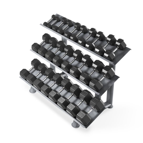 HEX DUMBBELL SET with rack