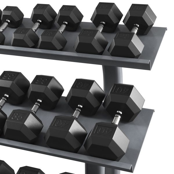 HEX DUMBBELL SET with rack