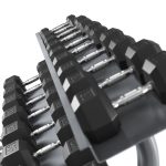 HEX DUMBBELL SET with rack