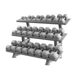 HEX DUMBBELL SET with rack