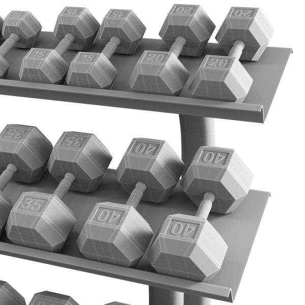 HEX DUMBBELL SET with rack