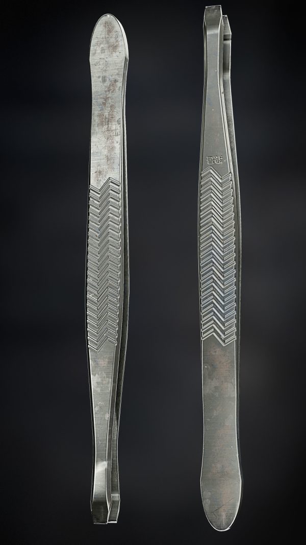 High-Quality 3D Model of Stainless Steel Tweezers