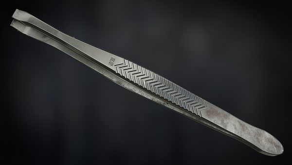 High-Quality 3D Model of Stainless Steel Tweezers