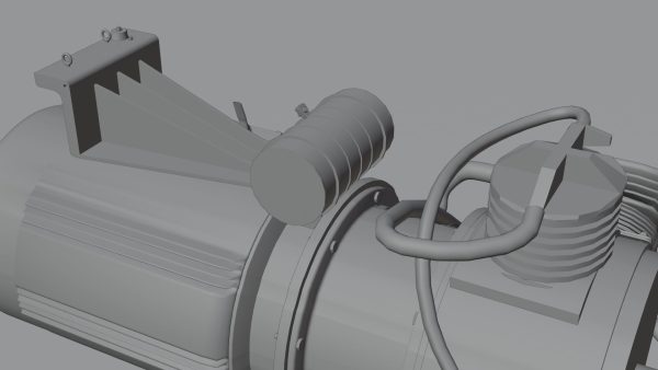 High-Quality 3D Model of Water Pump Motor