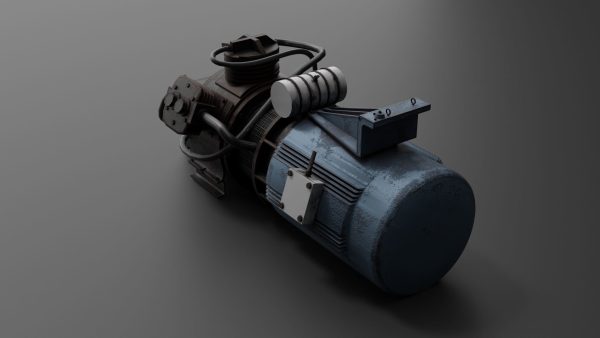 High-Quality 3D Model of Water Pump Motor