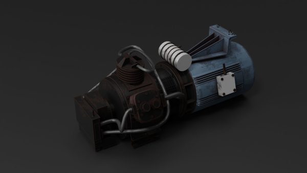 High-Quality 3D Model of Water Pump Motor