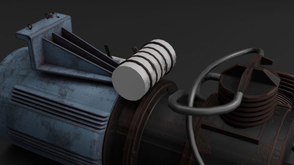 High-Quality 3D Model of Water Pump Motor