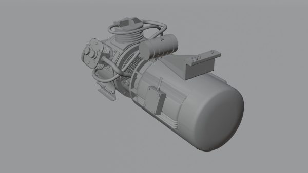 High-Quality 3D Model of Water Pump Motor