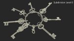 Historical Keys Ring Steel