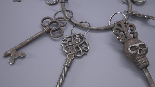 Historical Keys Ring Steel