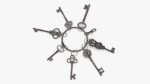 Historical Keys Ring Steel