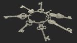 Historical Keys Ring Steel