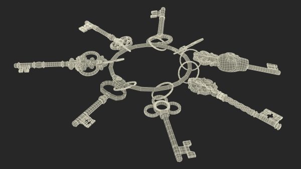 Historical Keys Ring Steel