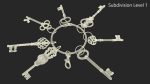 Historical Keys Ring Steel