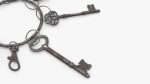 Historical Keys Ring Steel