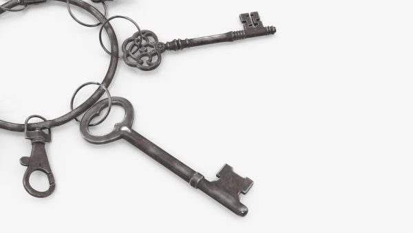 Historical Keys Ring Steel
