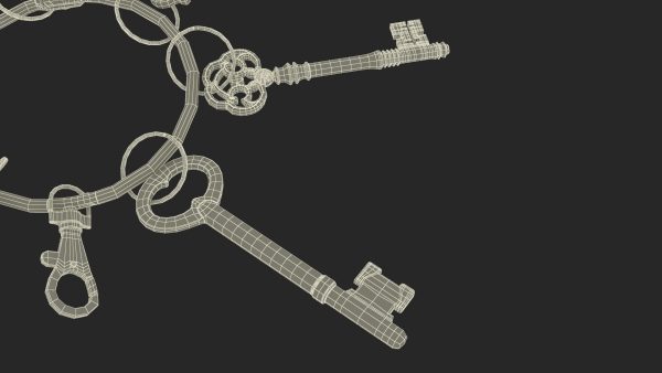 Historical Keys Ring Steel