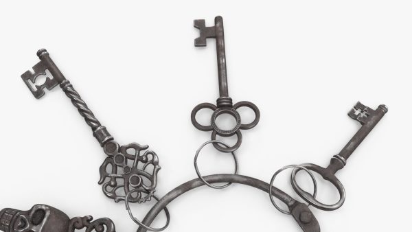 Historical Keys Ring Steel