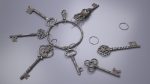 Historical Keys Ring Steel