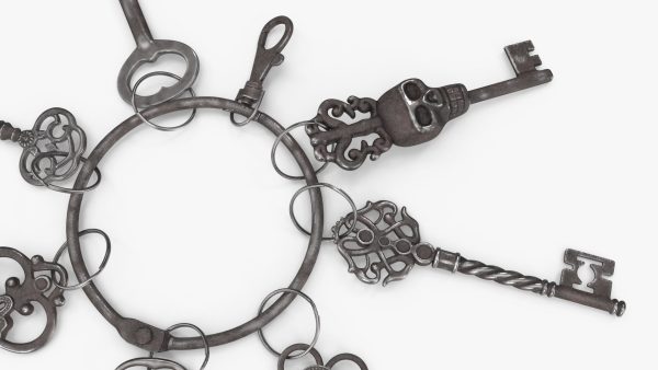Historical Keys Ring Steel