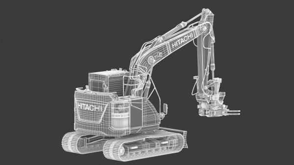 Hitachi zx135-7 With Custom Arm