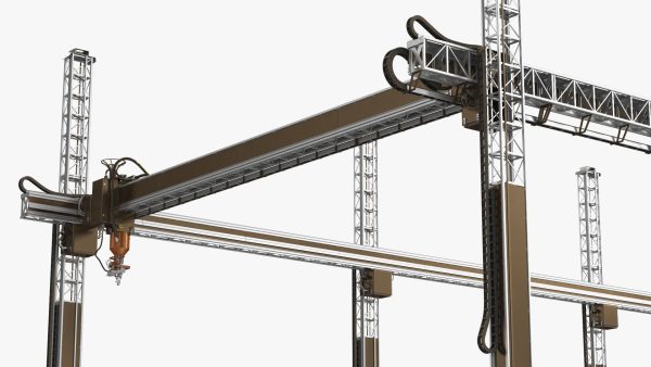 House Construction 3D Printer Generic Rigged