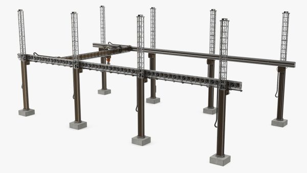 House Construction 3D Printer Generic Rigged