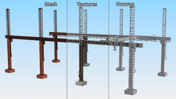 House Construction 3D Printer Generic Rigged