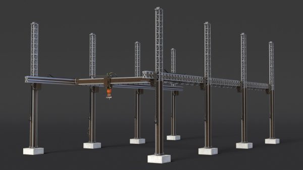 House Construction 3D Printer Generic Rigged