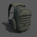 Human Backpack military Scifi