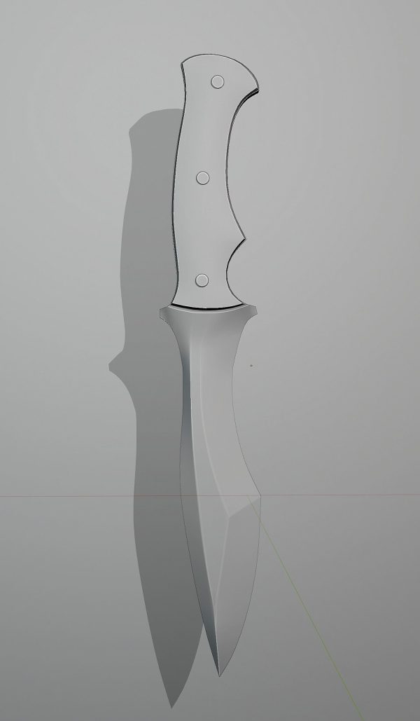 Hunting knife with wooden grips 4