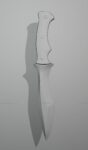 Hunting knife with wooden grips 4