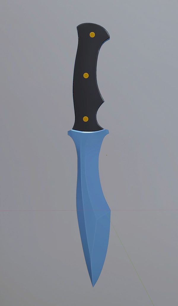 Hunting knife with wooden grips 4