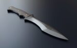 Hunting knife with wooden grips 4