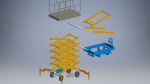 hydraulic scissors lift 3d model