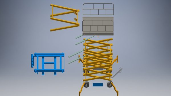 hydraulic scissors lift 3d model