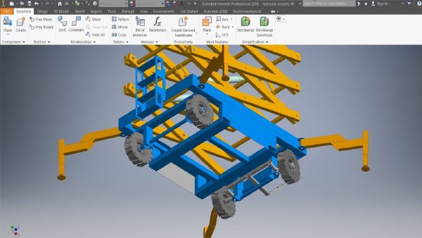 hydraulic scissors lift 3d model